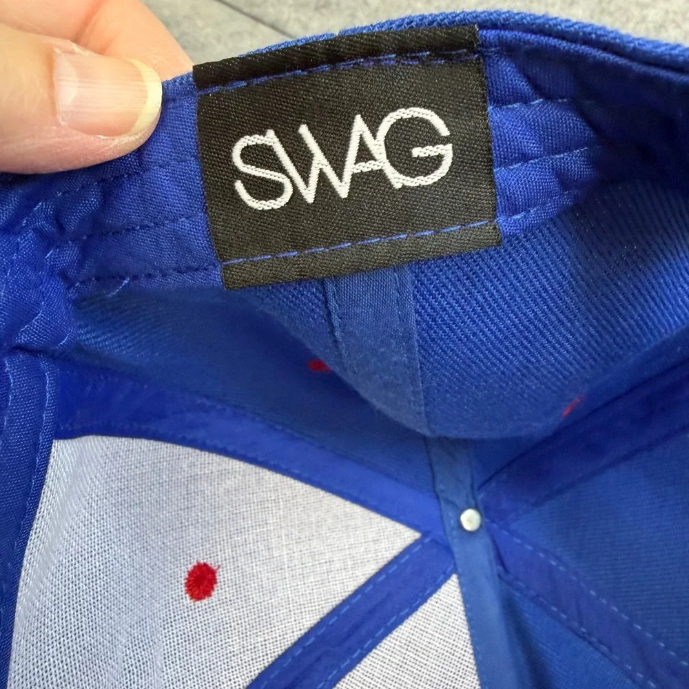 SWAG LA Clippers Snapback Hat Blue Red NBA Basketball Flat‎ Brim Cap Mens